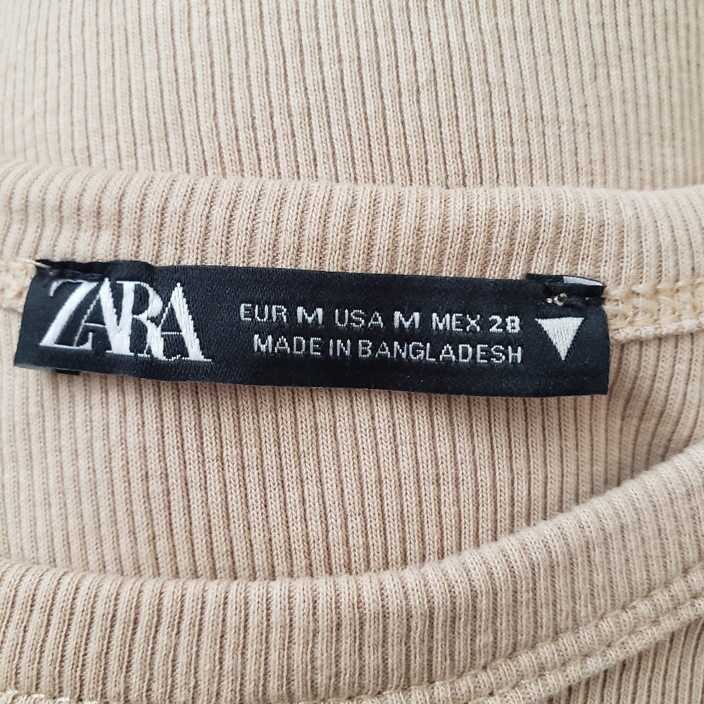 Zara Ribbed Cropped Top - Picture 3 of 4